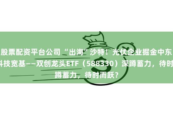 股票配资平台公司 “出海”沙特！光伏企业掘金中东！硬科技宽基——双创龙头ETF（588330）深蹲蓄力，待时而跃？