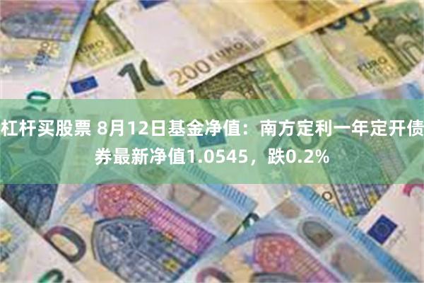 杠杆买股票 8月12日基金净值：南方定利一年定开债券最新净值1.0545，跌0.2%