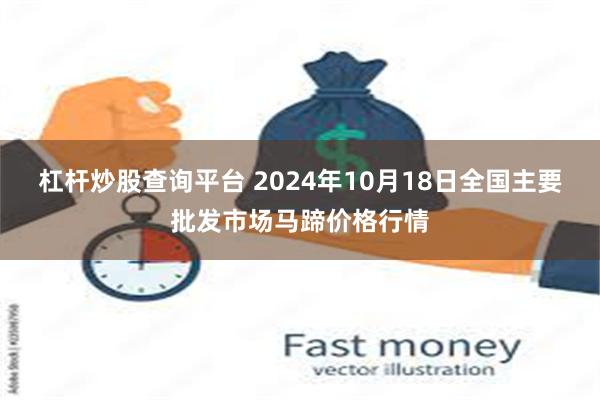 杠杆炒股查询平台 2024年10月18日全国主要批发市场马蹄价格行情