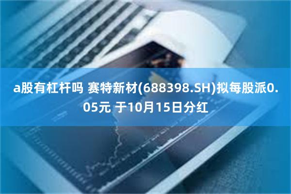 a股有杠杆吗 赛特新材(688398.SH)拟每股派0.05元 于10月15日分红